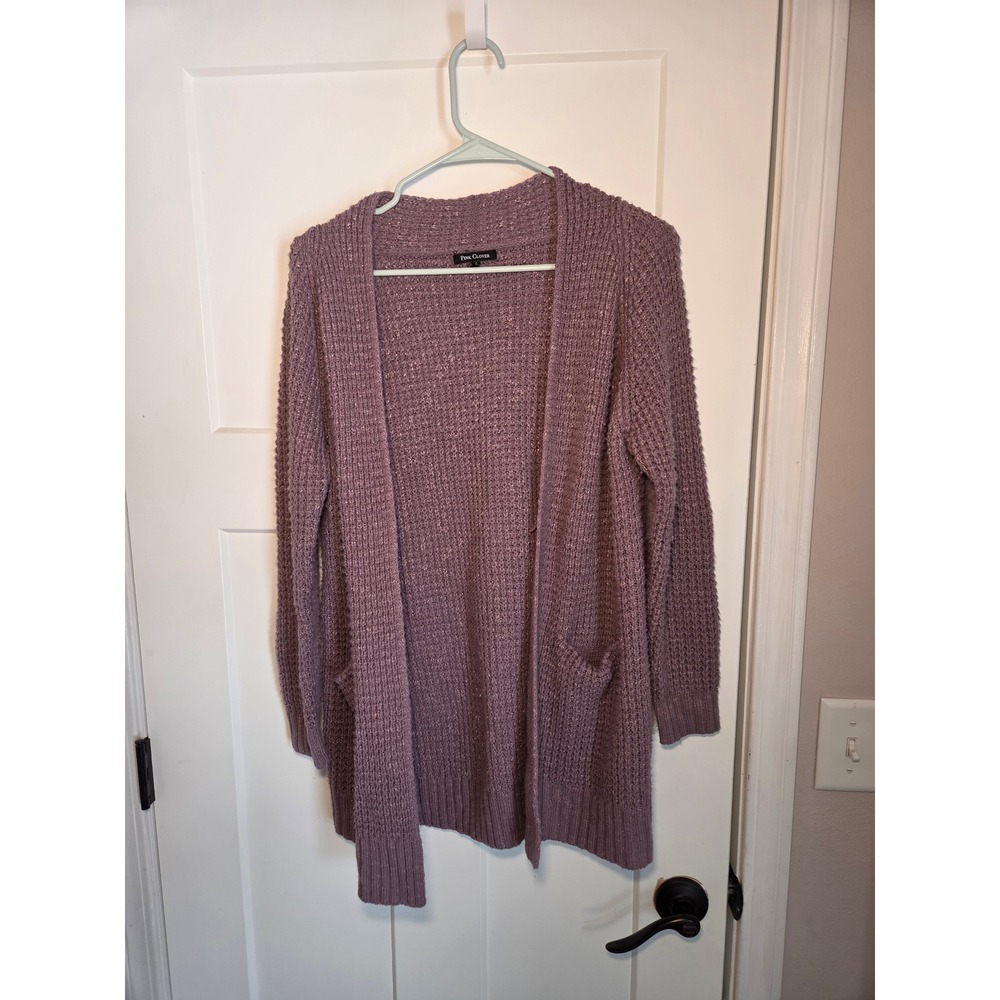 Pink clover purple cardigan